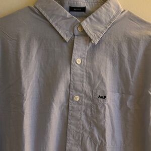 Abercrombie & Fitch Light Gray Button Down Shirt